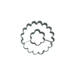 Ausstechform Gezackter Kreis mit Blume