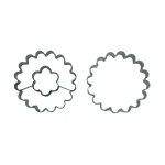 Linzer Ausstechformen Set Kreis gezackt mit Blume +Kreis gezackt