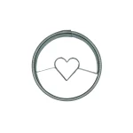 Cookie cutter Circle II with heart
