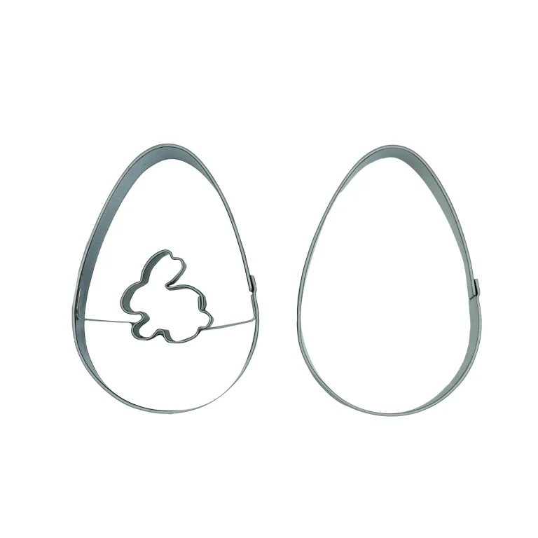 Linzer cookie cutters set Egg with bunny - Image 1