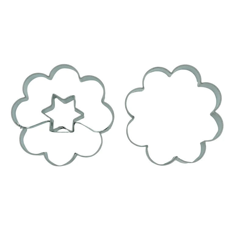 110A Linzer cookie cutters set Flower with star large - Image 1