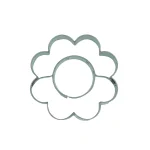 Ausstechform  Blume groß mit großem Kreis
