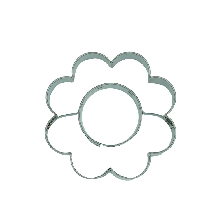 Ausstechform  Blume groß mit großem Kreis – Bild 1