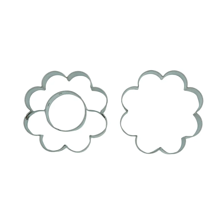 Linzer Ausstechformen Set  Blume gross mit grossem Kreis + Blume gross – Bild 1