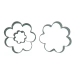 Linzer Ausstechformen Set Blume mittel mit Blume + Blume mittel
