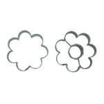 Linzer Ausstechformen Set Blume mittel mit Kreis + Blume mittel