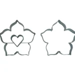 Linzer Ausstechformen Set Lilie klein mit Herz + Lilie klein