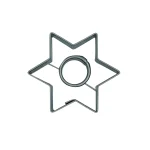 Ausstechform Stern klein mit Kreis