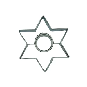 Ausstechform Stern mittel mit Kreis