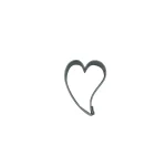Cookie cutter Heart slanted – small