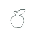 Cookie cutter Apple with leaf