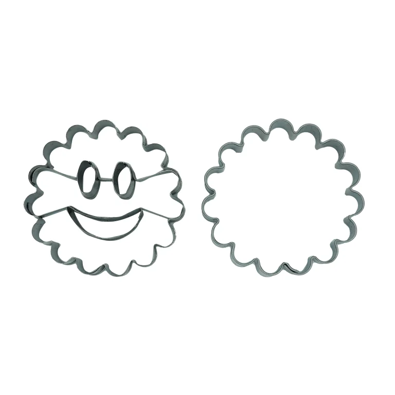 266A Emporte-pièces pour biscuits confiture Smiley III/ Rond ondulé – Image 1