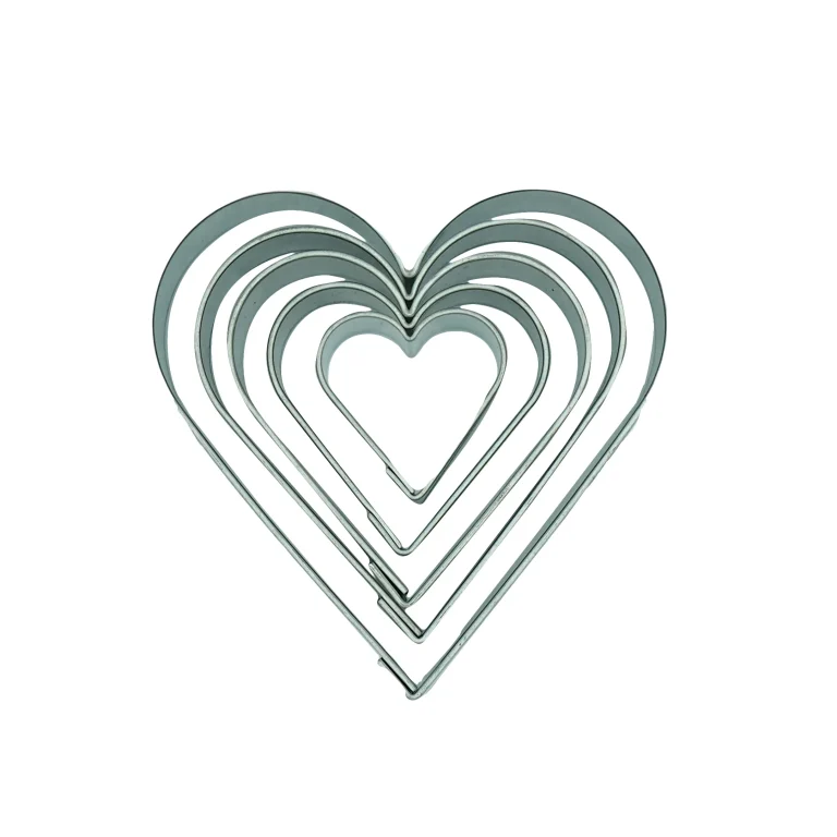 303 Cookie cutters Set – hearts I (5 pcs) - Image 1