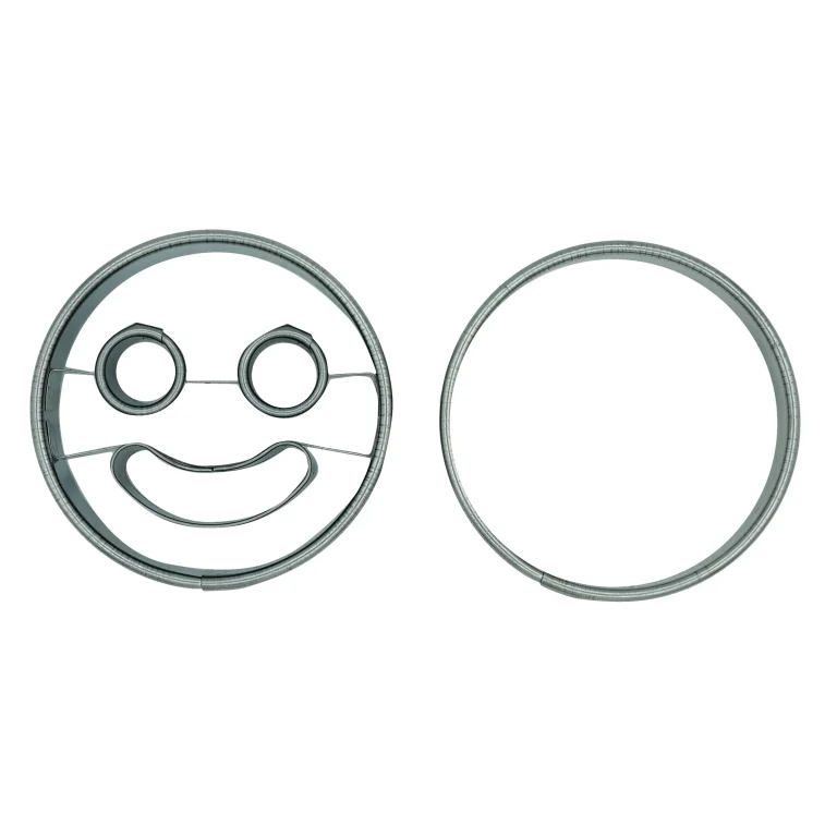 Linzer Ausstechformen Set Smiley glücklich + Kreis – Bild 1