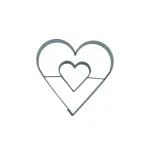 Cookie cutter Heart with heart large