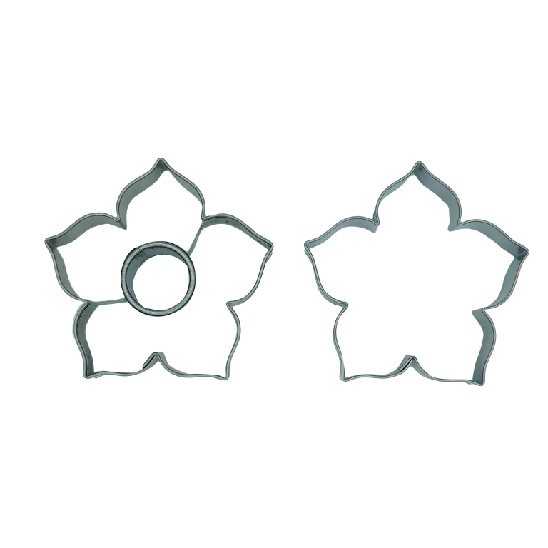 439A Linzer Ausstechformen Set Lilie gross mit Kreis + Lilie gross – Bild 1
