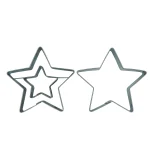 Linzer Ausstechformen Set  Stern mit 5 Zacken  mit Stern+ Stern mit 5 Zacken