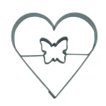 Ausstechform Herz II mit Schmetterling