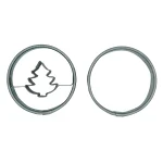 Linzer Ausstechformen Set Kreis III mit Tanne + Kreis III