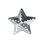 Cookie cutters Set five-pointed stars 5 pcs