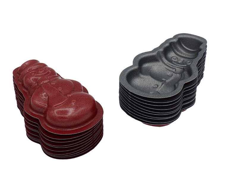 OLYMPUS DIGITAL CAMERA 20 pcs. Mini Baking Pans Set – Snowman - Image 1